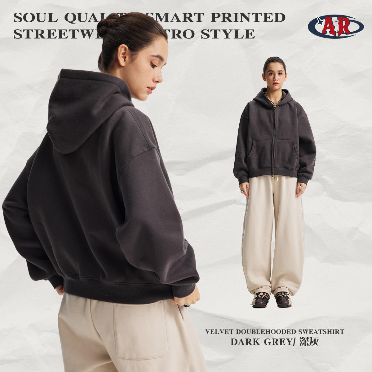 เสื้อสเวตเตอร์ Edition-F50 boxy-สีเทาเข้ม