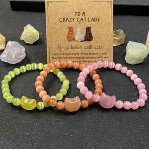 Natural Stone Bracelet Colorful Glass Beaded Chakra Balance Top-rated Source Factory China <b>Engraved</b> Logo - Product Image 2