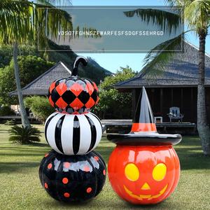Decoraciones de Halloween para Exteriores, Adornos de <span class=keywords><strong>Calabaza</strong></span>, Escultura de Fibra de Vidrio, Modelo Simulado de Parque Temático, Paisaje Hecho de Resina - Product Image 5