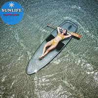 Planche SUP à fond Transparent pour Paddle, accessoire de Surf non gonflable avec Paddle, Logo personnalisé