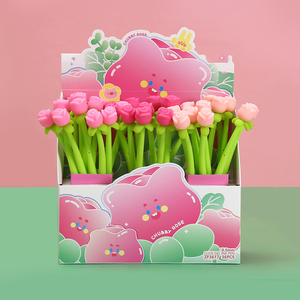 <span class=keywords><strong>Bolígrafo</strong></span> de silicona con diseño de flor de tulipán, suculenta y flor de colores, con logotipo personalizado, venta al por mayor, <span class=keywords><strong>bolígrafo</strong></span> de silicona con diseño de flor oscilante, bonito y neutral, ideal como premio. - Product Image 1