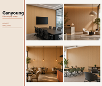 Panneaux acoustiques en lattes de bois noir pour décoration murale - 240*60 cm Noyer naturel foncé Chêne Akupanel pour studio d'enregistrement et pièce