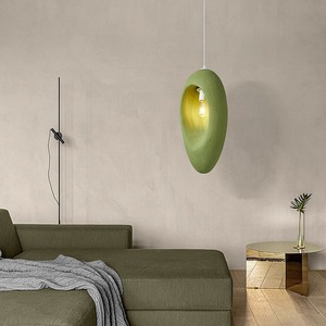 Nordic-Style Minimalist Bedroom Pendant <b>Light</b> Chic Green Japanese Wabi-Sabi Style Original Design for <b>Dining</b> Room Bar Counter - Product Image 5