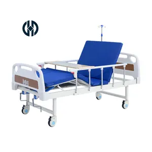 Krankenhausmöbel Klinik Patientenbett 2 Funktionen Intensivstation Medizinisches Krankenschwesterpflegebett 2 Kurbel manuelles Krankenhausbett für Patienten