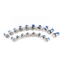 Personnalisation de prise en charge d'achat à guichet unique 12/16/19/22mm interrupteur à bouton-poussoir lumineux en métal Led coloré étanche momentané
