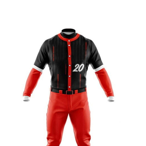 Tenues de baseball personnalisées OEM, ensembles de vêtements de sport doux et respirants, 100% polyester, impression de logo personnalisé, service de vente en gros, uniforme de baseball - Product Image 4
