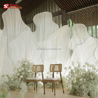Arche de fond en fer forgé en forme d'algues pour mariage, événement de fête en plein air, scène de mariage personnalisée et professionnelle