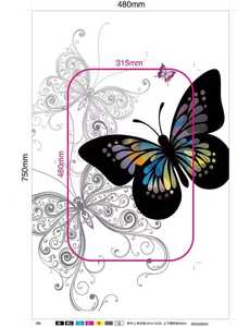 Farfalla con stampa di grandi dimensioni 30 "32" custodia con guscio duro <span class=keywords><strong>valigia</strong></span> per ragazza/Unisex - Product Image 4