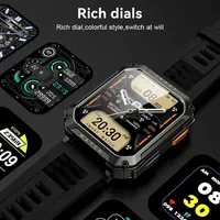 Reloj Inteligente para Hombre, Resistente al Agua, Android IOS, Monitor de Ritmo Cardíaco, Contador de Pasos, Llamadas, Correa de Acero Inoxidable Verde Militar, Caja Resistente, Deportivo