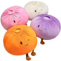 Coussin en peluche mignon en forme de bao bao, jouet doux en forme de boulette avec jambes et expression de clignement des yeux, cadeau pour enfants, décoration d'intérieur