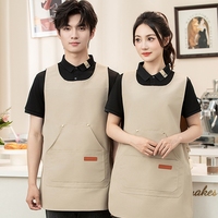 Tablier de cuisine imprimé chat mignon, tablier de serveur, tablier de serveuse, veste de travail, uniforme de travail pour salon de manucure, tablier personnalisé avec logo, tablier cargo