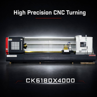 Mesin Bubut CNC Flat Bed Heavy Duty CK6180 Sistem KND Motor Spindle 11kW 4-Station Flat Bed, Motor Spindle 11kW, Bubut