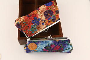 Cartera larga bordada para mujer, billetera dorada con hebilla, monedero de tela, bolso de mano de dibujos animados, monedero, cartera pequeña M0226 - Product Image 4