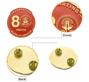 Hot Sale High Quality Factory Price Figure Round Custom Plated And Print Enamel Pin Metal Souvenir Lapel Pin