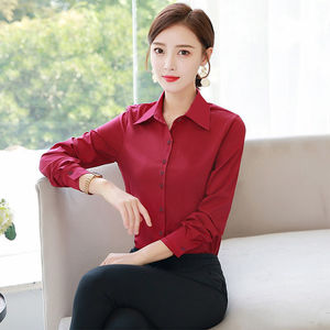 Camicia da donna Slim Fit manica lunga manica corta abiti professionali da lavoro Top Top Top da donna - Product Image 5