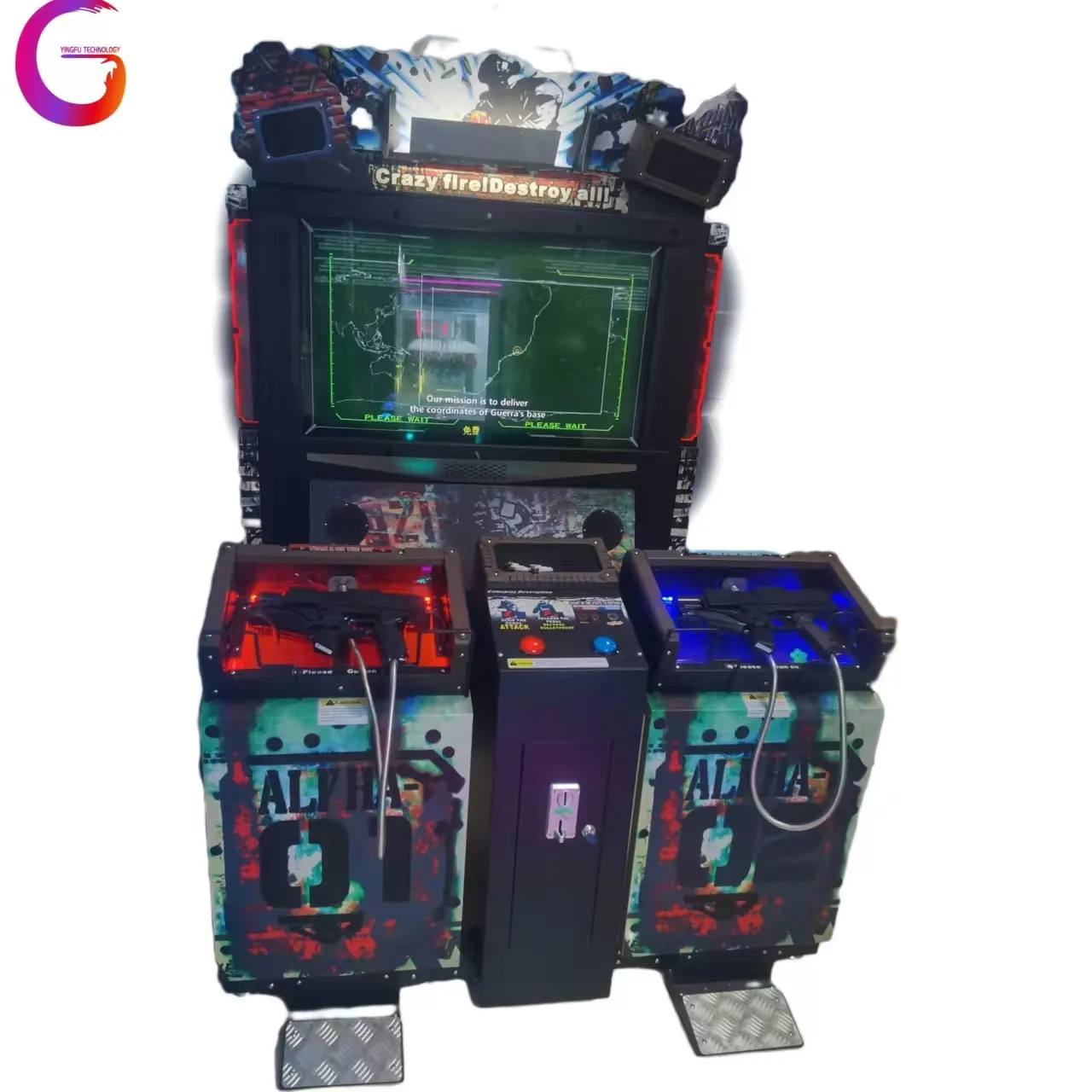 55 inch razing bão Arcade mô phỏng súng Trò chơi bắn súng trong nhà dành cho người lớn Trò chơi bắn súng để bán