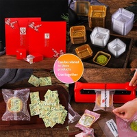 Nueva Bolsa de Embalaje para Pastel de Luna de Medio Otoño, Transparente, con Soporte Interior, Sellado Térmico, para Máquina de Soufflé de Piel de Hielo, Grado Alimenticio