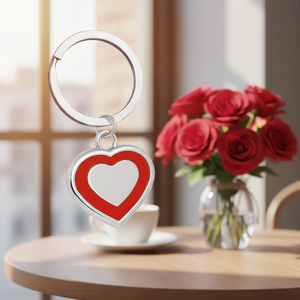 Portachiavi con Ciondolo a Cuore Rosso 25x30 mm - Product Image 3