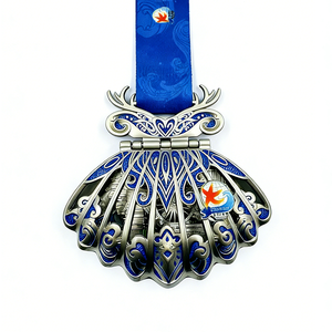 Médaille en alliage moulé sous pression de qualité supérieure, électroplaquée, émaillée, à charnière, avec logo personnalisé pour les récompenses d'événements sportifs - Product Image 3