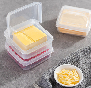 Contenedor de almacenamiento de alimentos de plástico, herramienta de almacenamiento de cocina, juego de caja de conservación de queso de grado alimenticio con tapas - Product Image 3