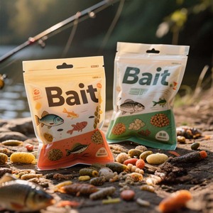 100g 200g logo in tùy chỉnh 3.5g Mylar Mồi Câu Cá Ba bên túi đóng gói kín với cửa sổ rõ ràng - Product Image 6