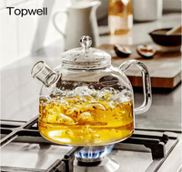 NOUVELLE THÉIERE EN VERRE MODERNE POUR LA MAISON, CAPACITÉ 1000ML-1800ML, EN PROMOTION
