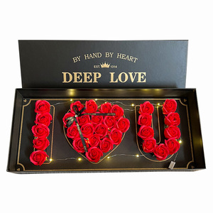 Scatola Regalo di Lusso <span class=keywords><strong>AIDA</strong></span> con Rosa e Scritta 'I Love You' per Fidanzata e Migliore Amica - Compleanno, Vendita Diretta dalla Fabbrica - Product Image 6