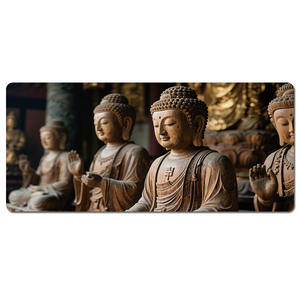 Tapis de souris de jeu imprimé <span class=keywords><strong>bouddha</strong></span> en caoutchouc naturel à surface étanche, facile à nettoyer, prend en charge l'impression d'images HD - Product Image 2