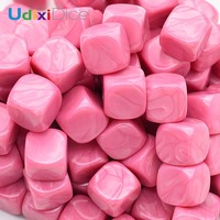 Dés en plastique acrylique Udixi de 16 mm, vierges, pour jeux de société, bricolage, divertissement et enseignement