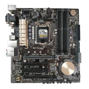 เมนบอร์ด H97M-PLUS สำหรับเดสก์ท็อป ASUS รองรับไมโคร ATX ชิปเซ็ต <span class=keywords><strong>H97</strong></span> ซ็อกเก็ต LGA 1150 รองรับ DDR3 คุณภาพสูง ผ่านการทดสอบอย่างสมบูรณ์ - Product Image 1