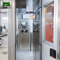 Remorque mobile pour crème glacée de 3 m, en acier inoxydable, avec corps en verre, chariot alimentaire, décalcomanies personnalisées, kiosque de vente de desserts, vente au détail en extérieur