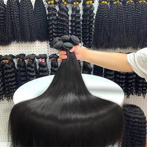 Cabello Humano Vietnamita Virgen de Doble Trama, Extensiones Lisas al por Mayor, Paquetes de Cabello con Banda Azul y Cierre Frontal de Encaje - Product Image 2