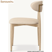 Chaises de salle à manger modernes et haut de gamme en chêne américain massif, idéales pour les villas, les hôtels et les salles à manger domestiques