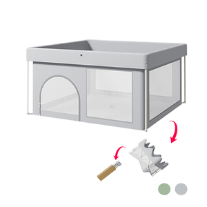 Corralito para Bebés <span class=keywords><strong>Prodigy</strong></span> PPI003, Plegable, Duradero, de Gran Tamaño, con Diseño de Puerta, Barrera de Tela Protectora, Patio de Juegos de 130x130 cm para Niños - Product Image 4