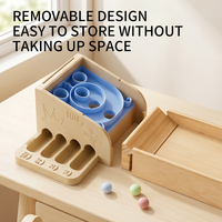 Jeu de société pour la maison et les fêtes, table de flipper amusante pour la famille et les soirées avec des balles colorées, plateau de jeu en bois durable, machine de flipper