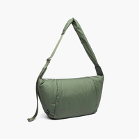 Sac bandoulière matelassé en nylon pour femme, petit sac de jour, sac banane, sac croisé, sac messager avec sangle réglable