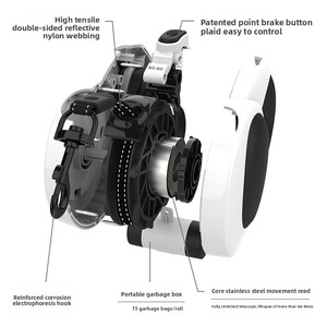 ओस्टेप फैशनेबल पालतू स्वचालित रिट्रेटेबल कुत्ते के पट्टे से हल्के कचरे के बॉक्स को प्रतिबिंबित करने वाले एंटी-शॉक वॉकिंग रस्सी प्रिंट रिबन्स - Product Image 3