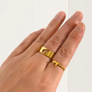 Conjunto de anillo de lobo vikingo de acero inoxidable para hombre y mujer, joyería Punk, anillo de dedo Vintage a la moda, regalo, último diseño - Product Image 4