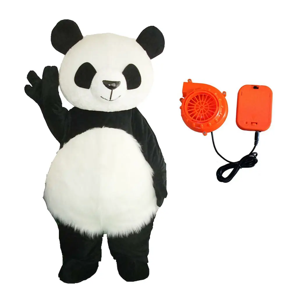 Fantasia de desenho animado de pelúcia para adultos, traje de mascote com estampa de desenho animado para festa, fantasia de 180cm, panda, urso