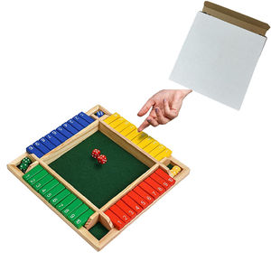 Juego de Mesa Clásico de Madera de 4 Lados con 2 Dados e Instrucciones de Shut-The-Box, Versión Clásica de Mesa y Juego de Mesa de Pub - Product Image 4