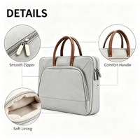 Sac à main pour ordinateur portable en Oxford imperméable, multi-poches, mallette pour ordinateur, sac de transport antichoc pour ordinateur portable, sac à bandoulière pour ordinateur portable professionnel