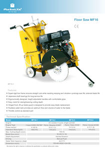 Scie à sol en asphalte Masalta MF16, fabricants de machines à découper le béton, petit équipement de découpe d'asphalte à vendre - Product Image 2