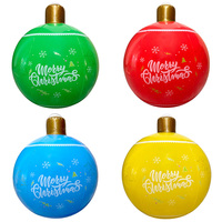 Nouvelle Grande Boule de Noël Gonflable en PVC de 60 cm pour Décoration Extérieure – Vente en Gros