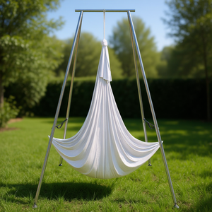 D0100HADWEU Hamac de yoga aérien 9,67 pieds Blanc Support de balançoire intérieur/extérieur Capacité maximale 551,15 lb Utilisation toutes saisons - Product Image 2