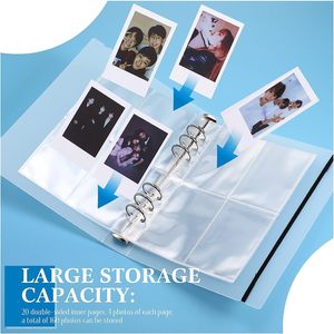 Chất <span class=keywords><strong>l</strong></span>ượng cao rõ ràng tay áo 20 bên trong 6 Vòng chất kết dính A5 Kpop photocard chủ cuốn sách mini Album ảnh cho thẻ kinh doanh - Product Image 3