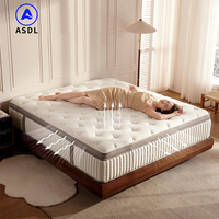 Matelas Hybride d'Hôtel Haut de Gamme Confortable à Ressorts Ensachés et Mousse à Mémoire de Forme Comprimée, surmatelas Euro Top, Tailles King et Queen