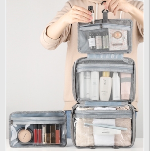 Organisateur de voyage en gros sacs à cosmétiques fermeture à glissière stockage en polyester imperméable portable pour étui sacs de douche à crochet - Product Image 6