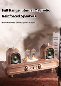 Vofull Altavoz Retro de 10W Altavoz BT Luz de tubo ambiental Estéreo Portátil USB Multimedia Altavoz Bluetooth de escritorio - Product Image 4