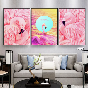 Pittura su tela a tre pezzi, utilizzata per la decorazione di mobili per la decorazione dell'hotel - Product Image 3