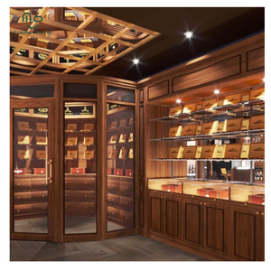 Vitrina de Madera de Cedro Español de Alta Gama para Exhibición de Cigarros, Humidor para <span class=keywords><strong>Tienda</strong></span> de <span class=keywords><strong>Vinos</strong></span>, Sala de Cigarros, Mueble para Sala de Fumadores - Product Image 4